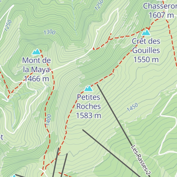 Map of Petites Roches