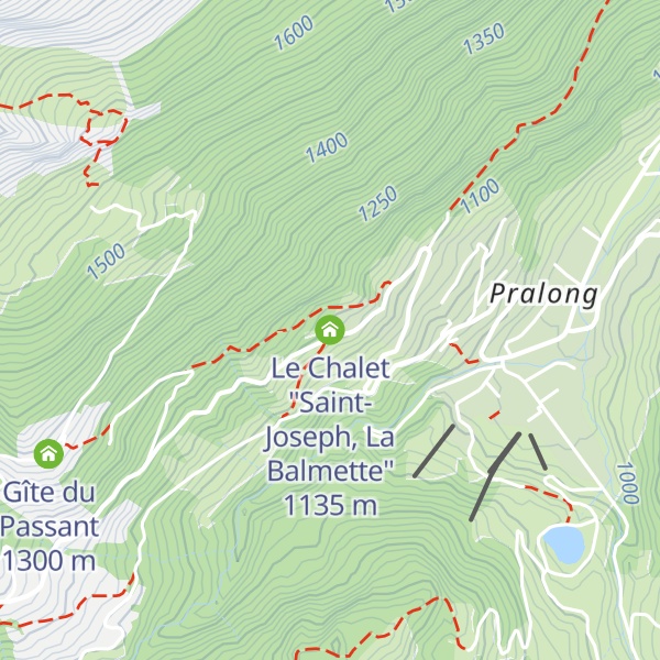 Map of Le Chalet "Saint-Joseph, La Balmette"
