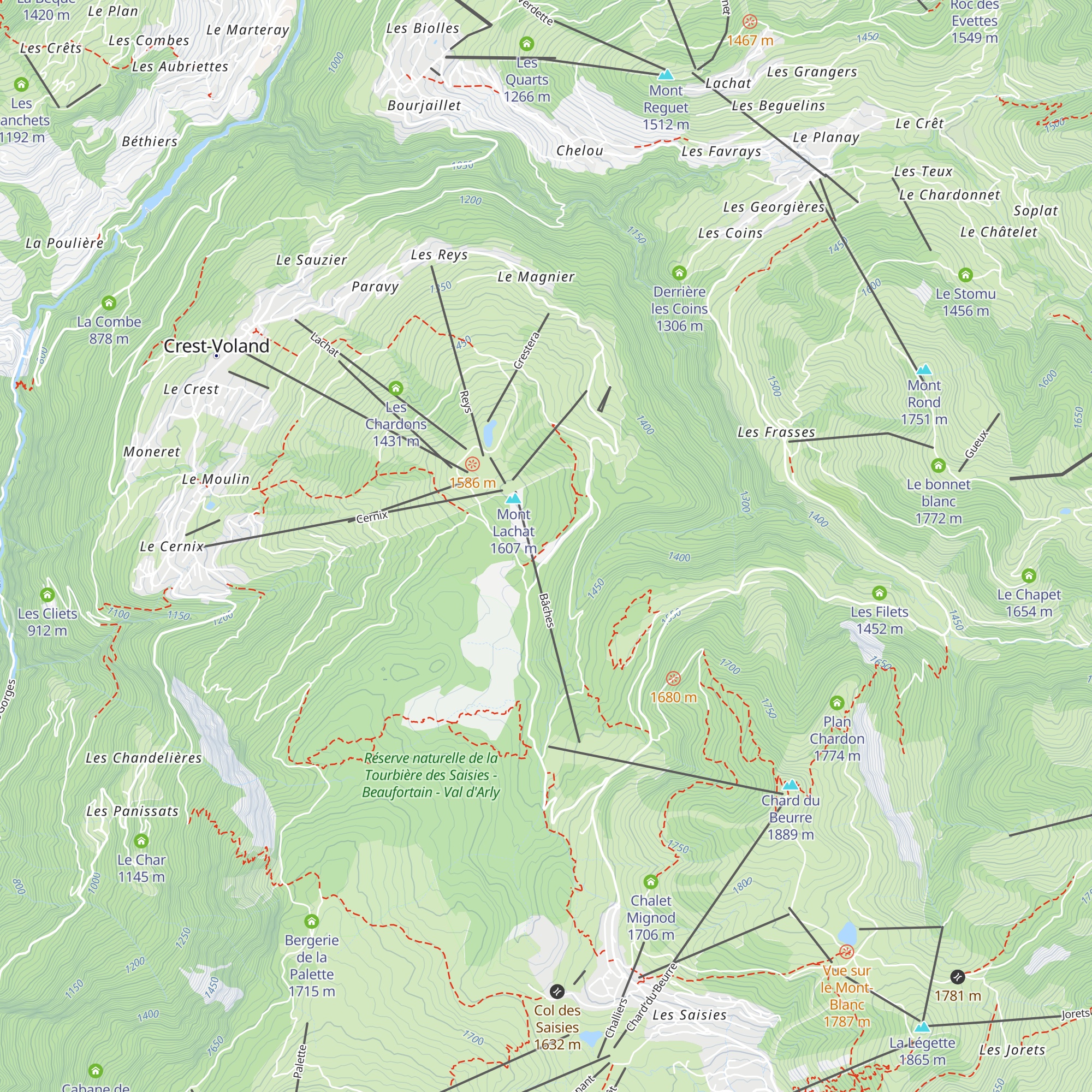 Refuge du Lachat map