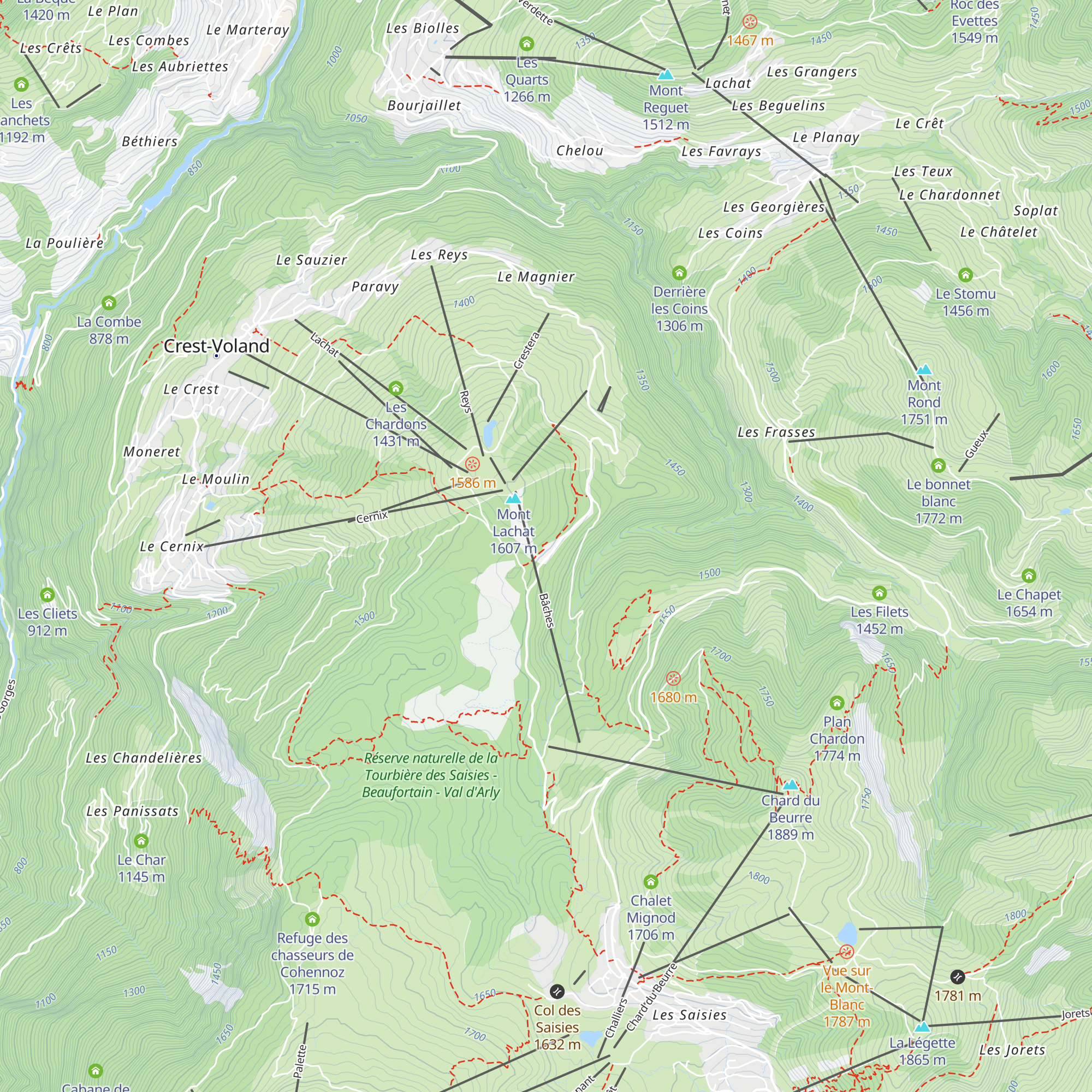 Refuge du Lachat map