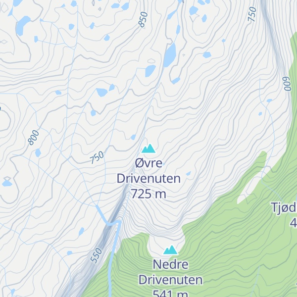 Map of Øvre Drivenuten