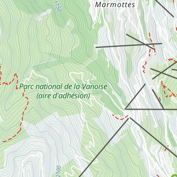 Map of Refuge des Montagnettes
