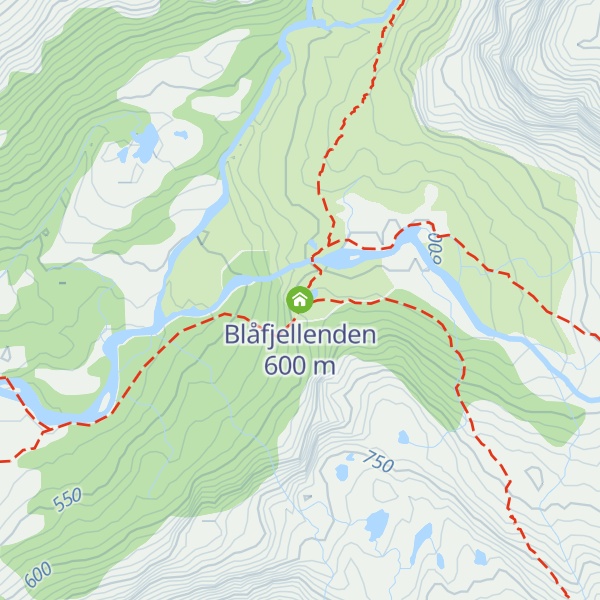 Map of Blåfjellenden