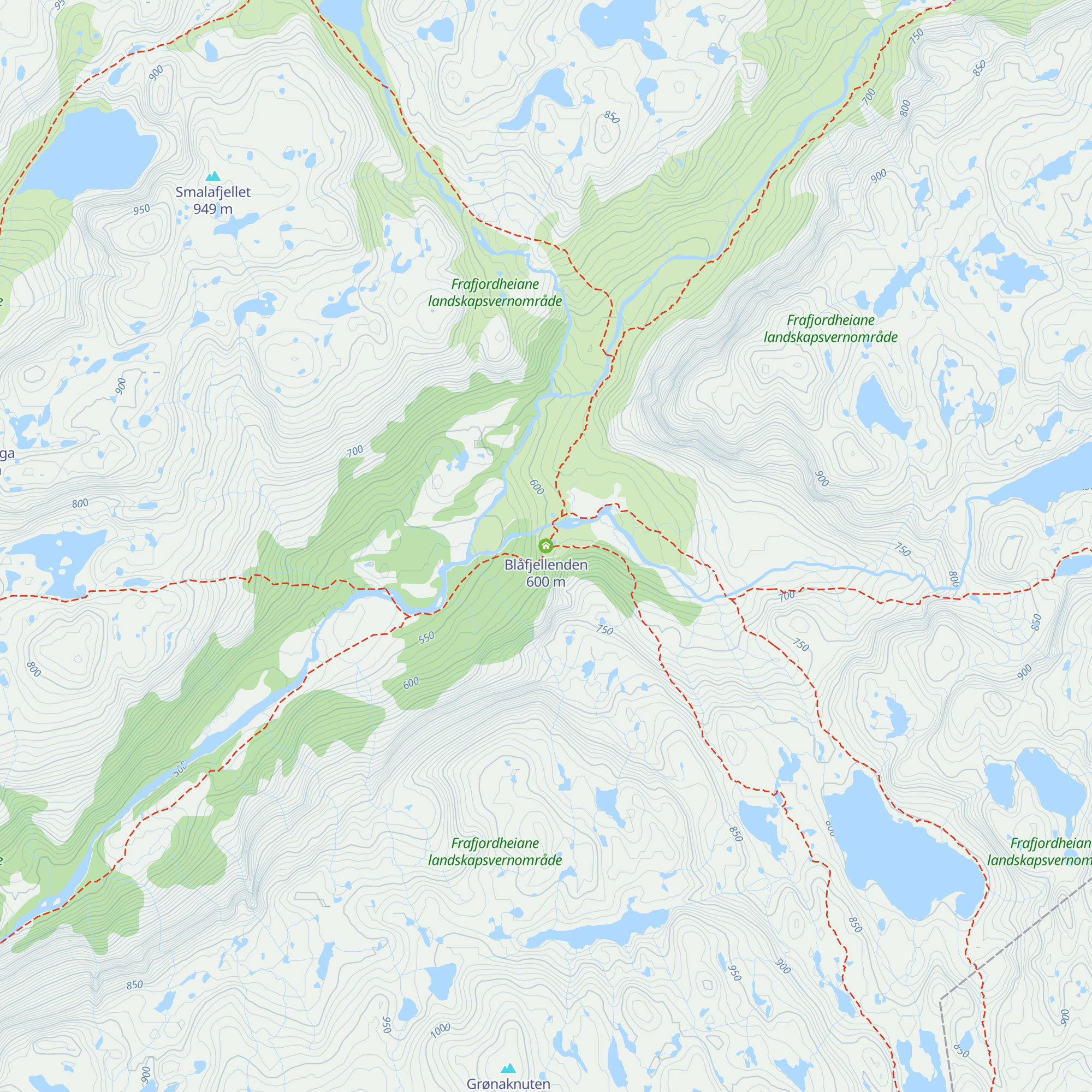 Blåfjellenden map