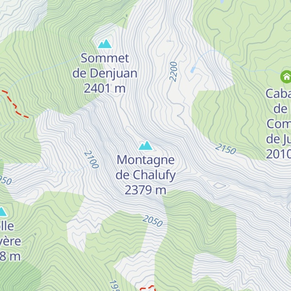Map of Montagne de Chalufy