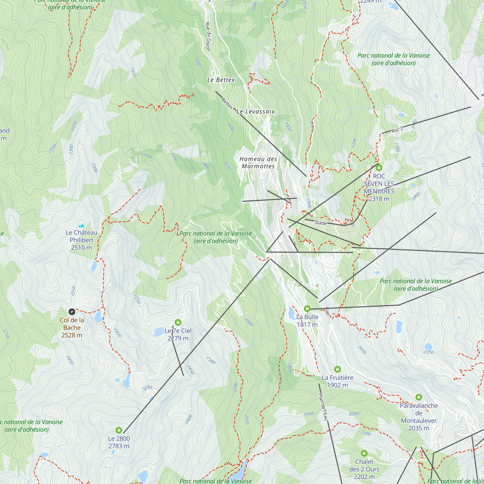 Chalet de la Masse map