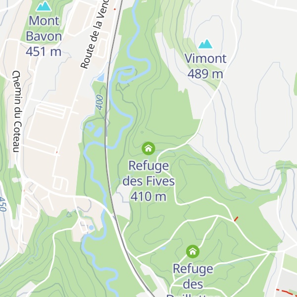 Map of Refuge des Fives
