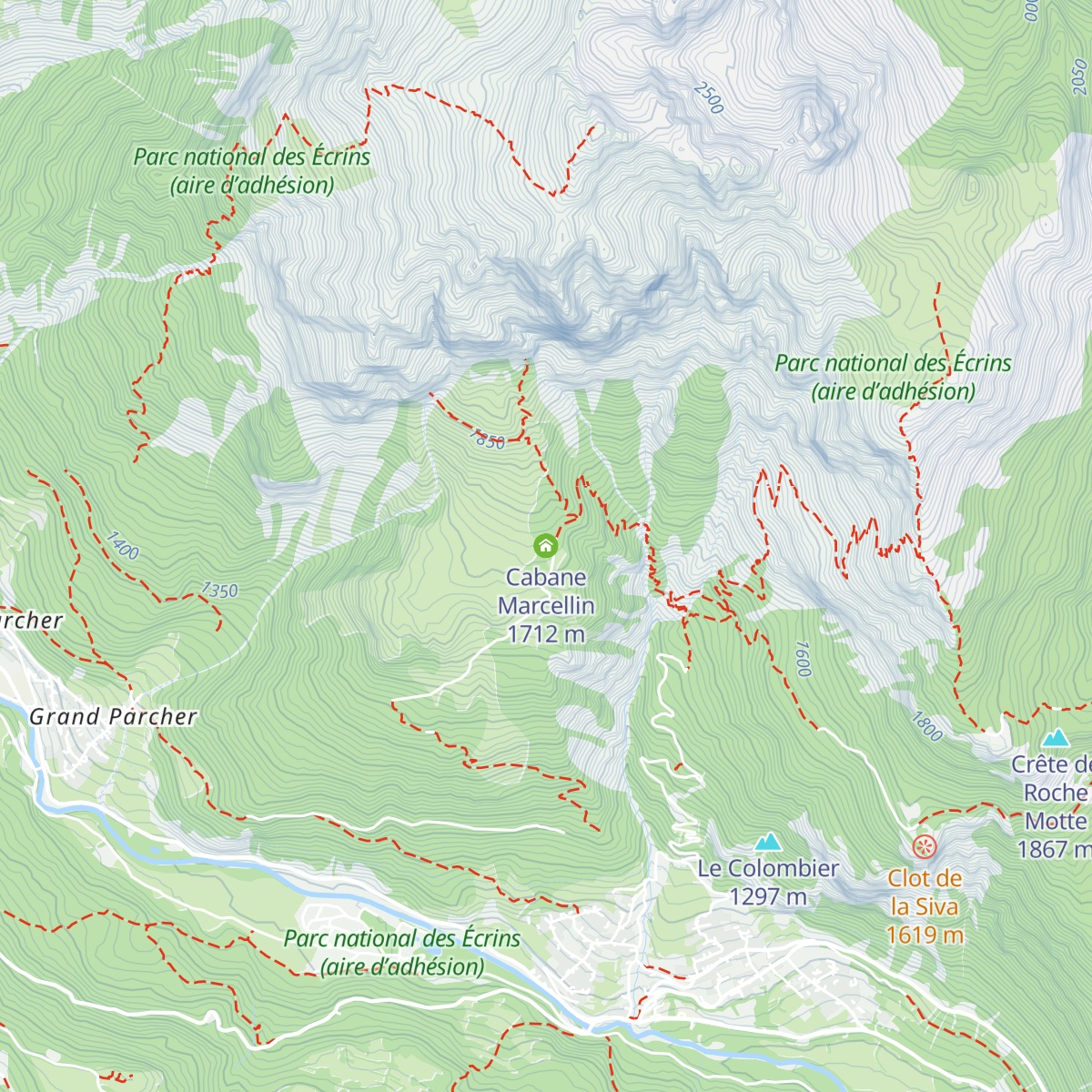 Cabane Marcellin map