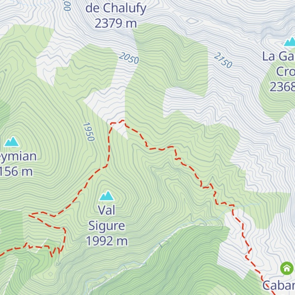 Map of Cabane de Chalufy