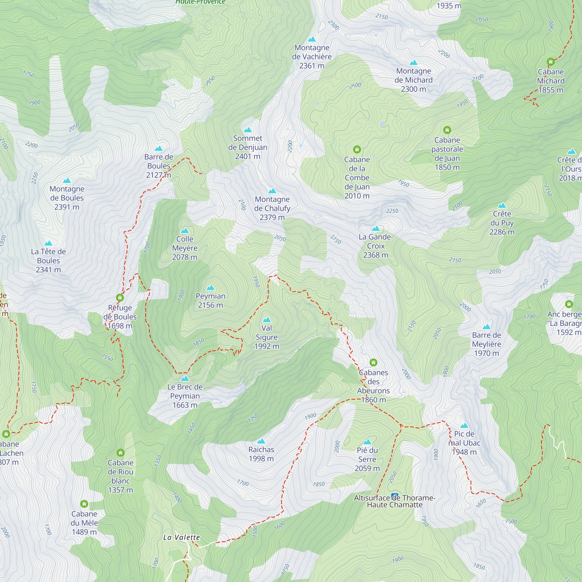 Cabane de Chalufy map