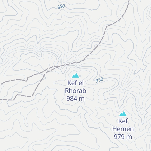 Map of Kef el Rhorab