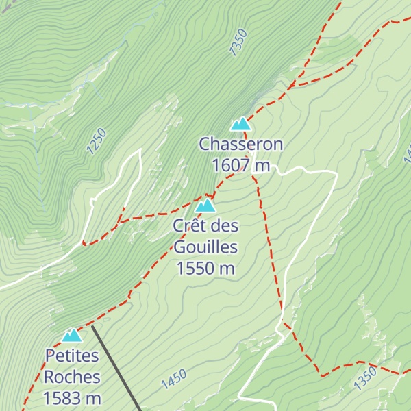Map of Crêt des Gouilles