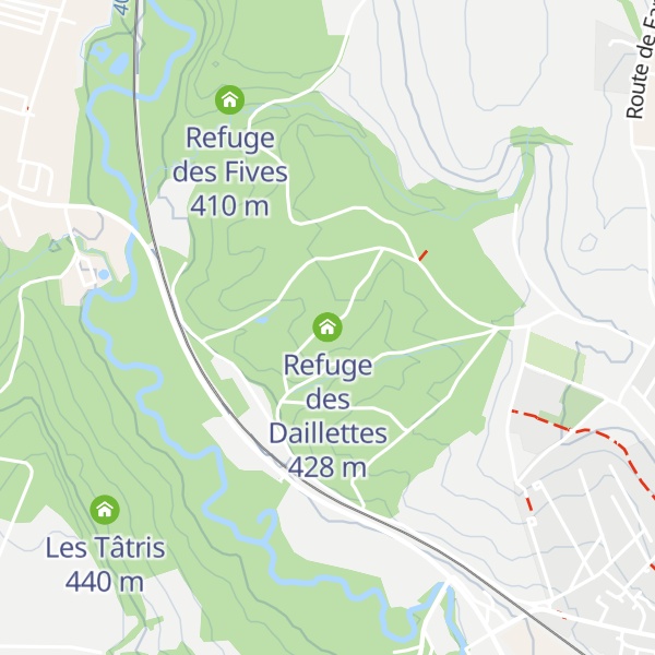 Map of Refuge des Daillettes
