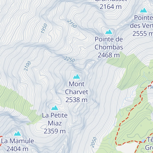 Map of Mont Charvet