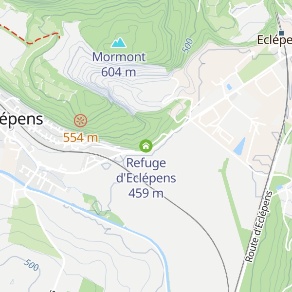 Map of Refuge d'Eclépens