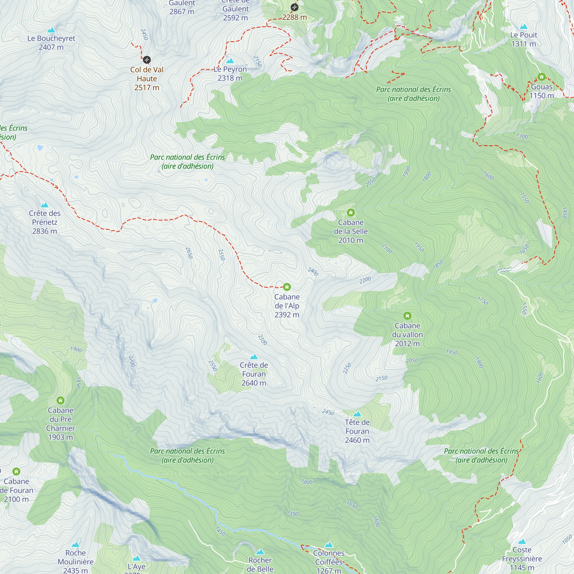 Cabane de l'Alp map