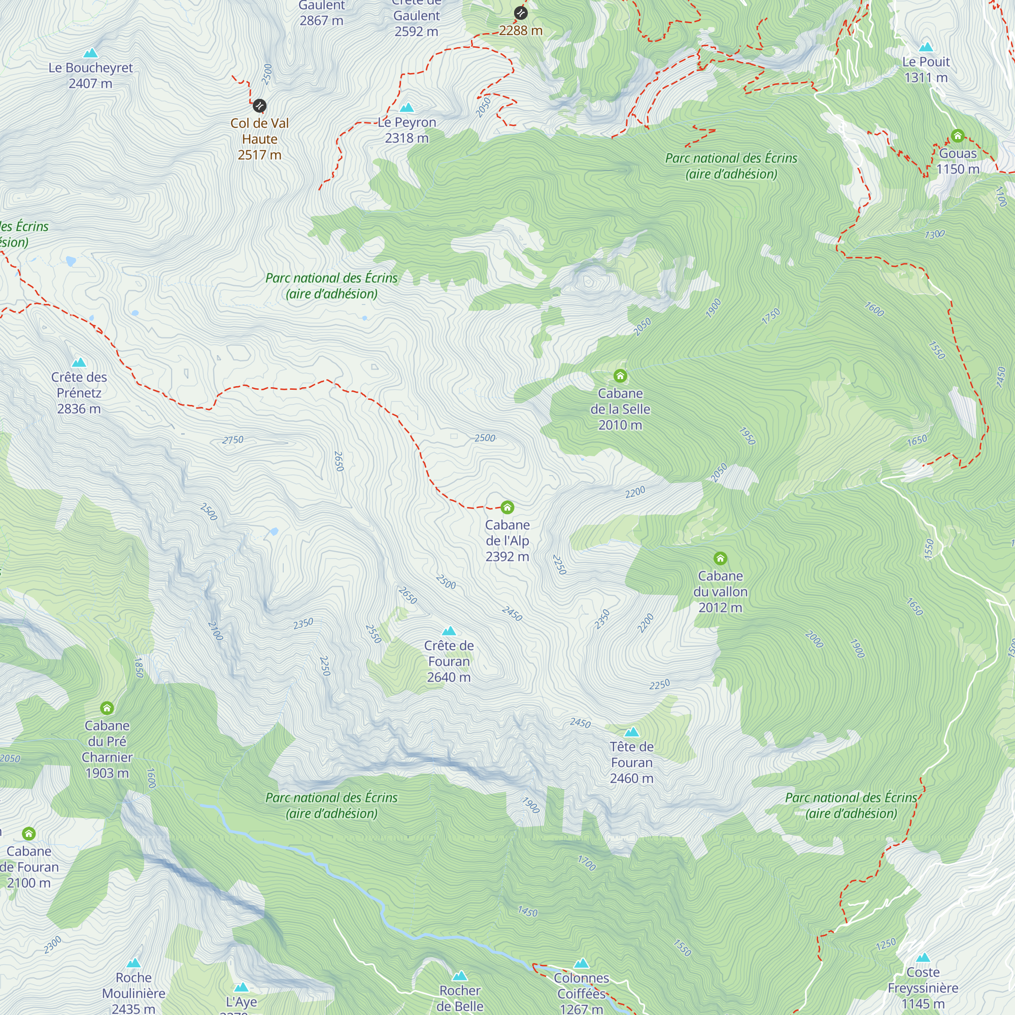 Cabane de l'Alp map
