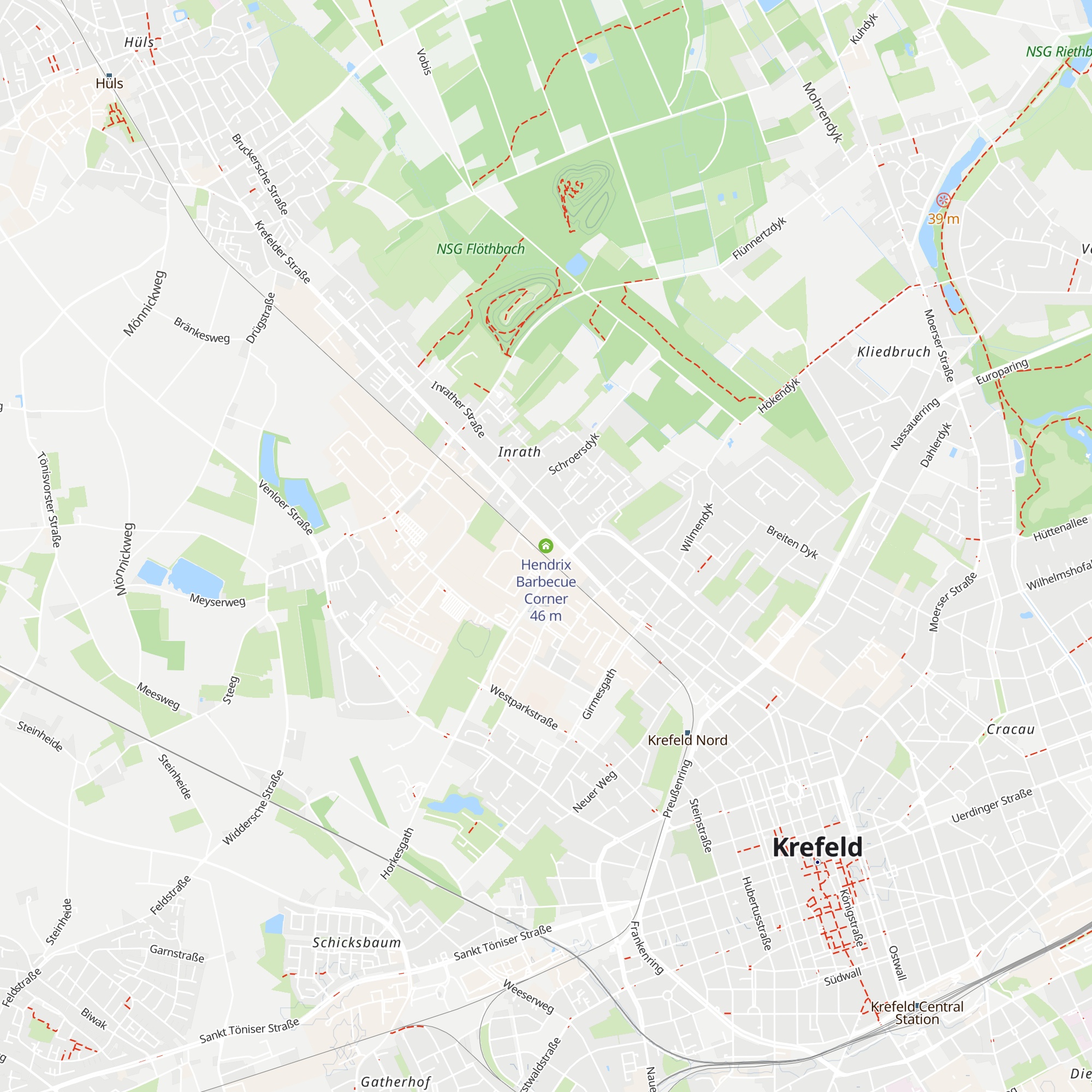 Hendrix Barbecue Corner map