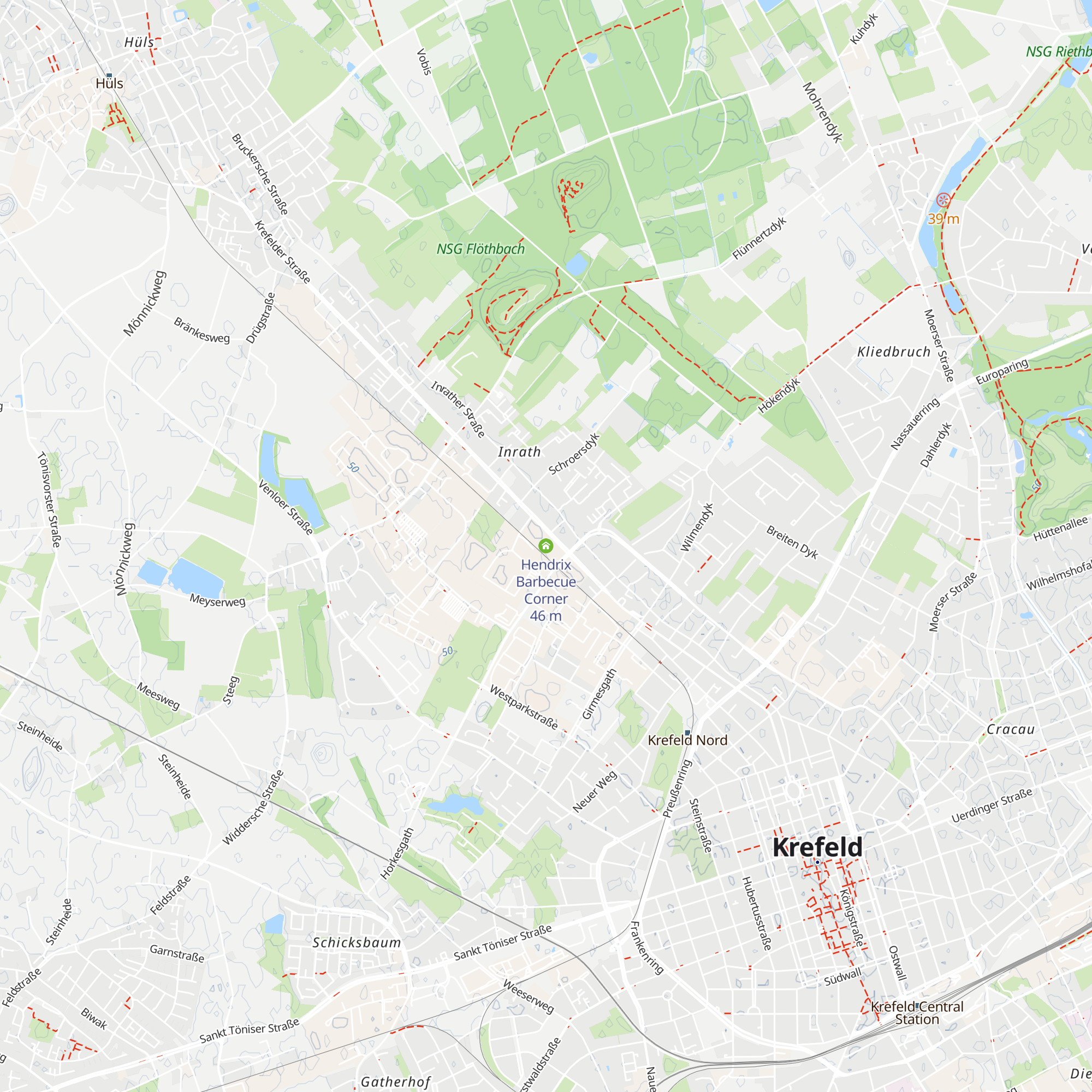 Hendrix Barbecue Corner map