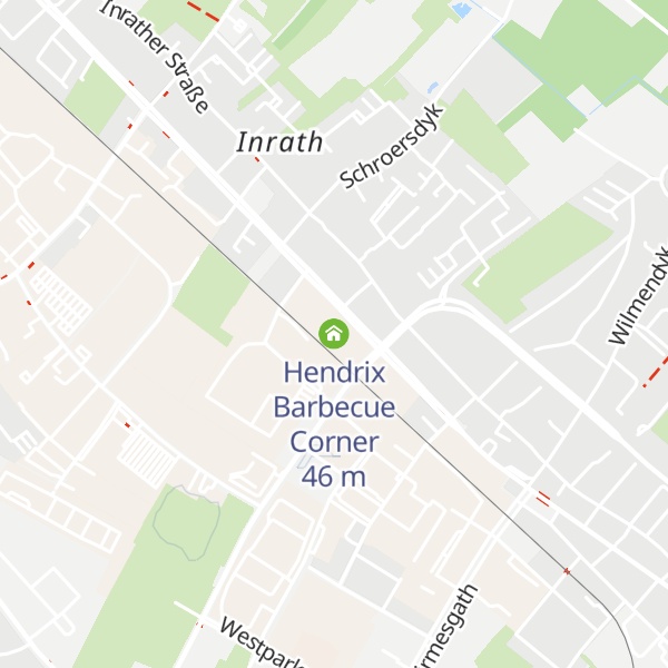 Map of Hendrix Barbecue Corner