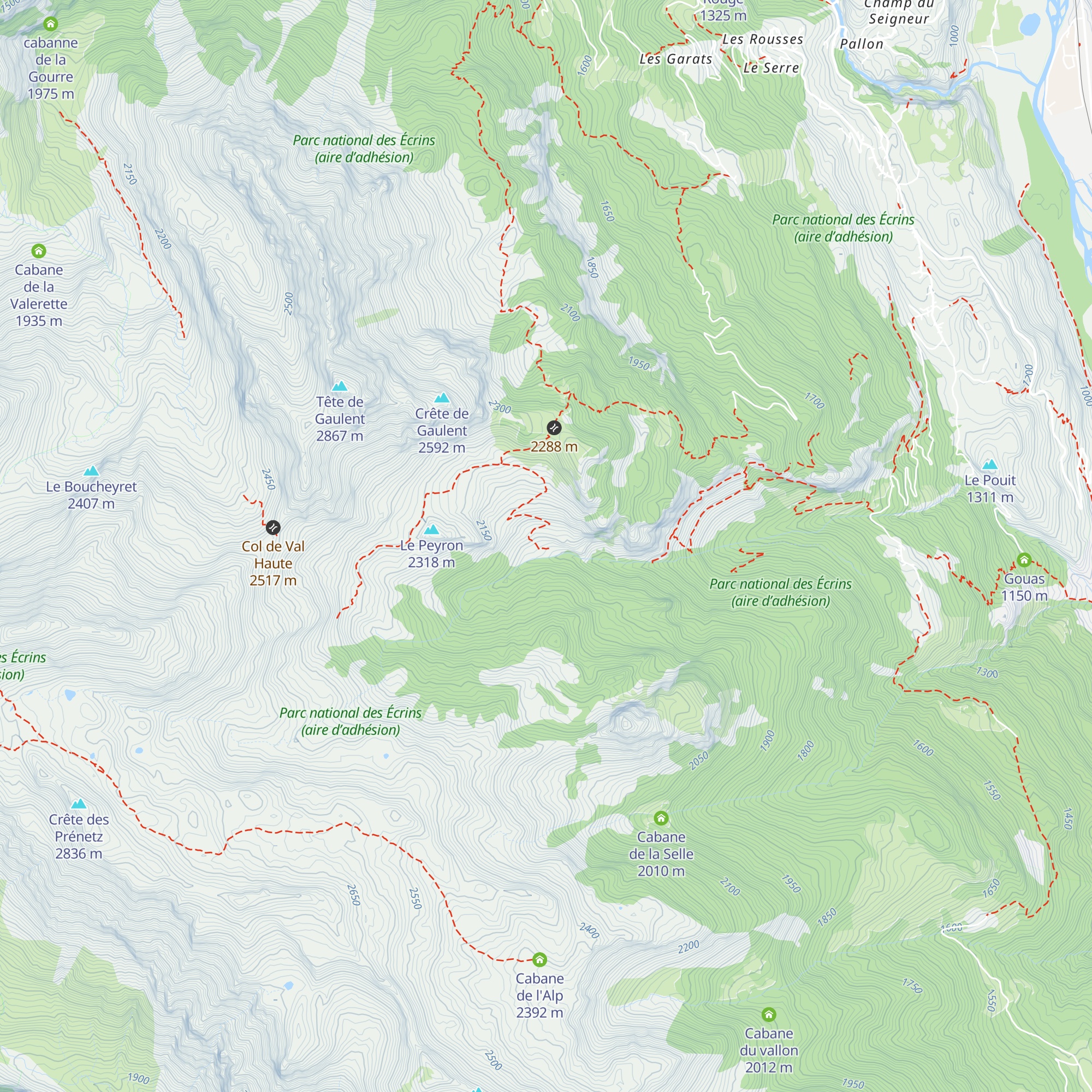 Cabane de Tramouillon map