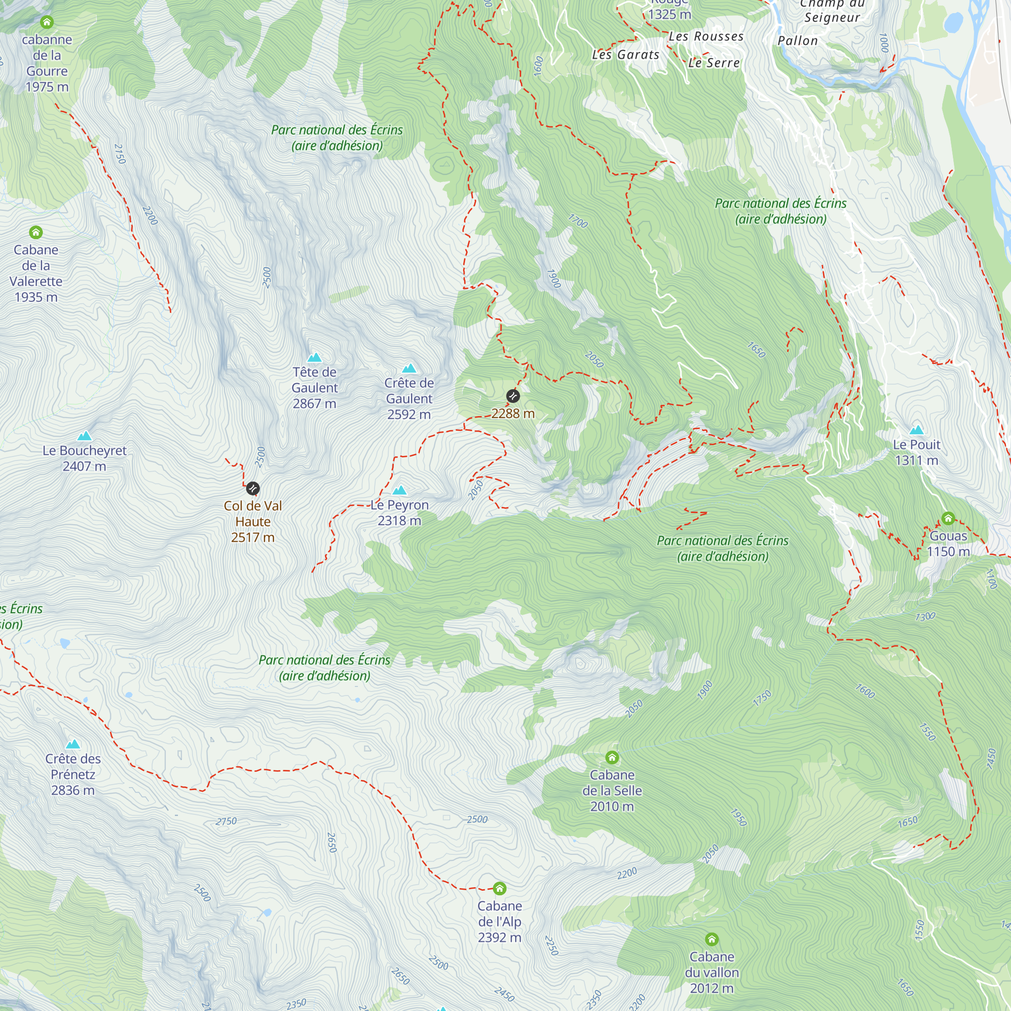 Cabane de Tramouillon map