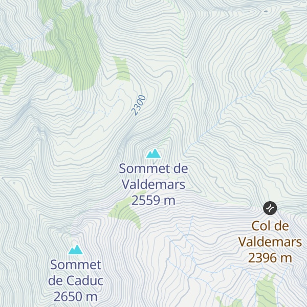 Map of Sommet de Valdemars