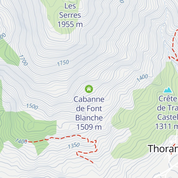 Map of Cabanne de Font Blanche