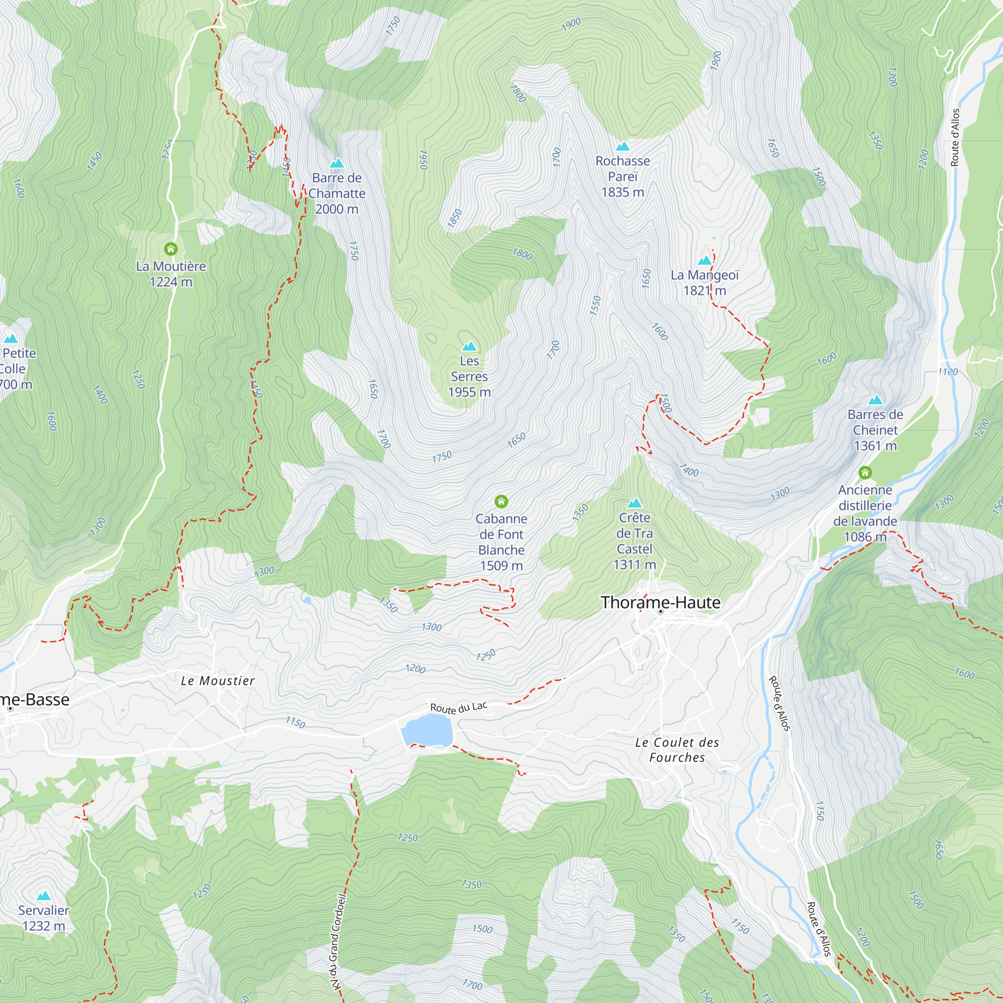 Cabanne de Font Blanche map