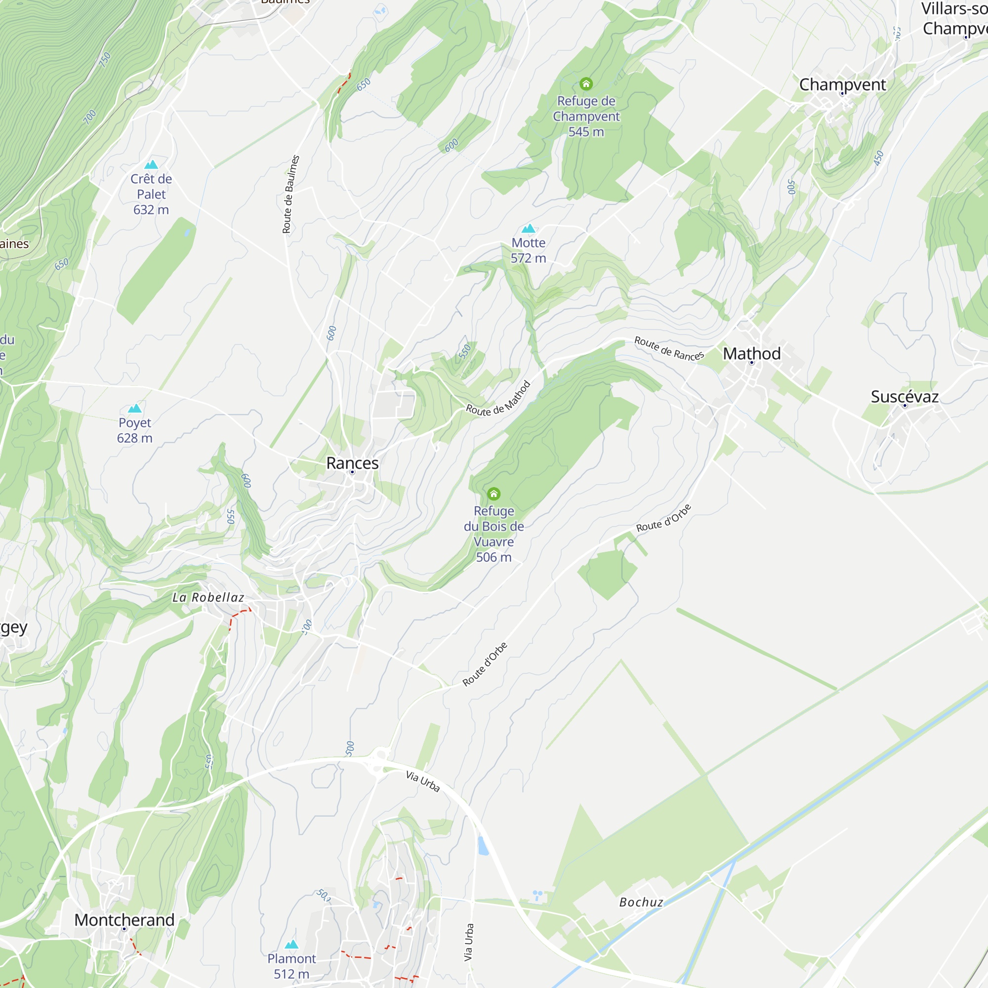 Refuge du Bois de Vuavre map