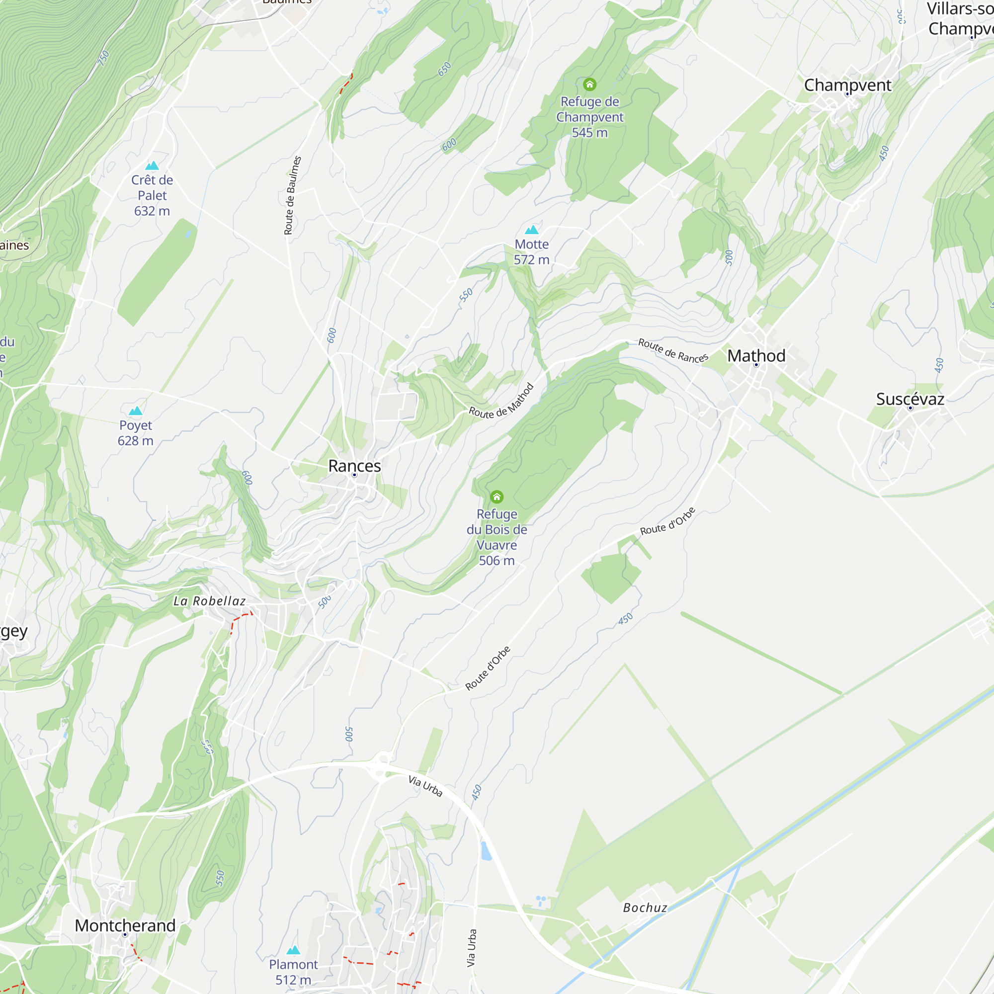 Refuge du Bois de Vuavre map