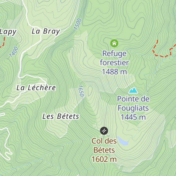 Map of Pointe des Follys