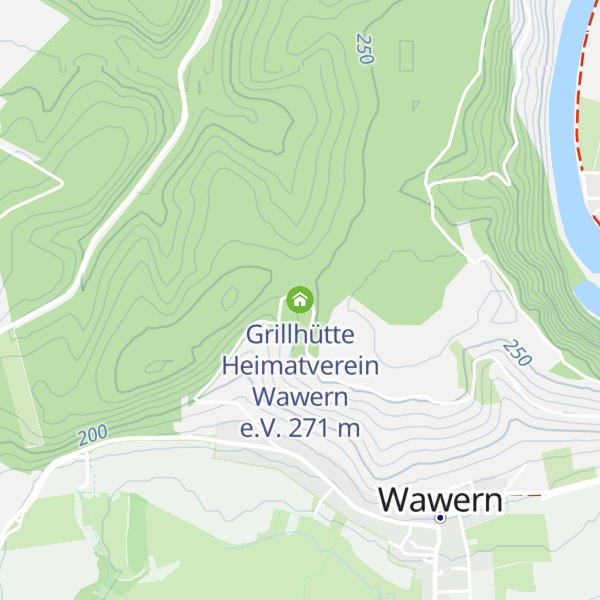 Map of Grillhütte Heimatverein Wawern e.V.