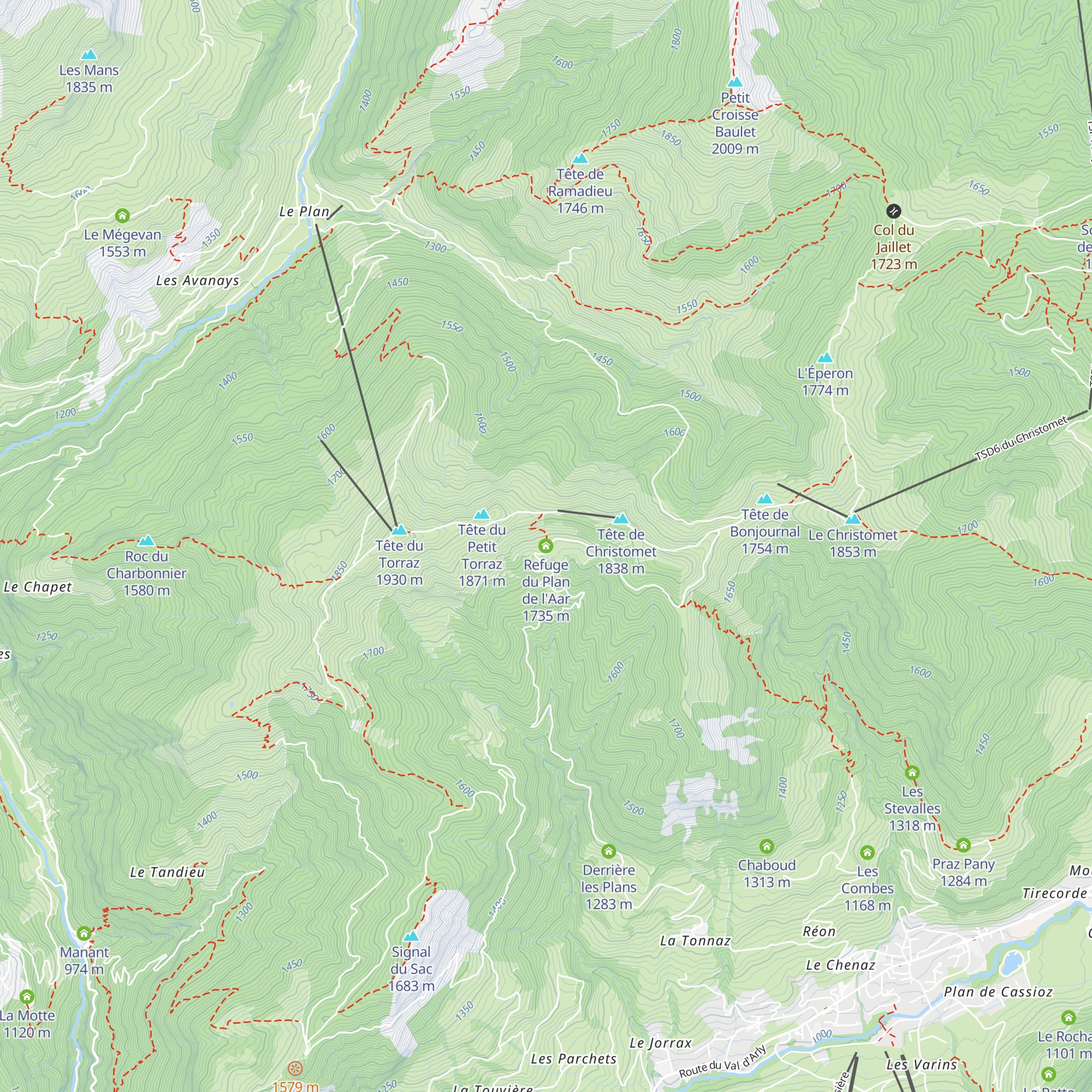 Refuge du Plan de l'Aar map