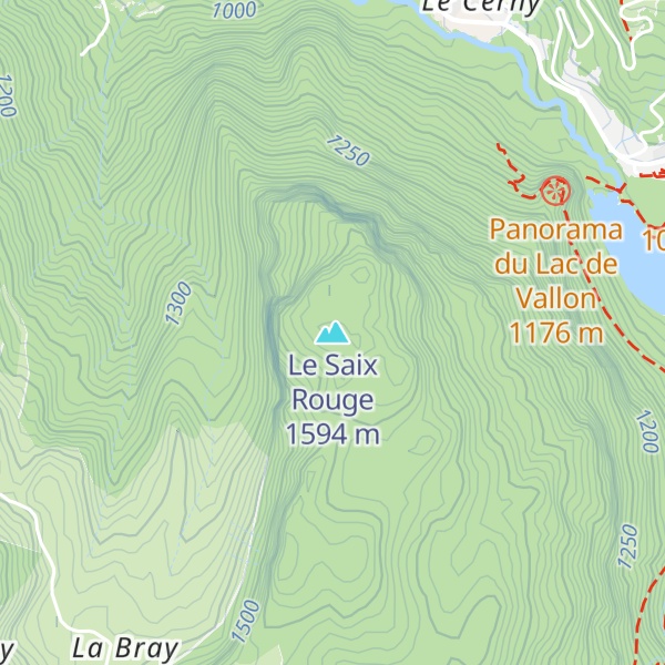 Map of Le Saix Rouge