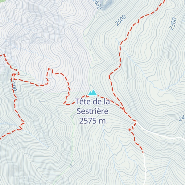 Map of Tête de la Sestrière