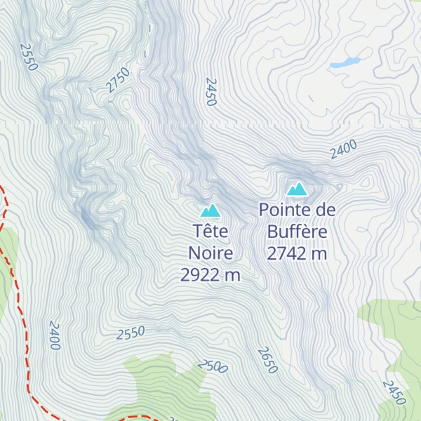 Map of Tête Noire
