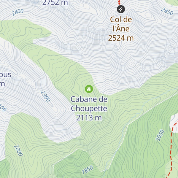 Map of Cabane de Choupette