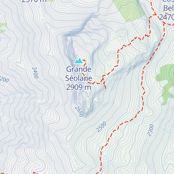 Map of Grande Séolane Tête Sud