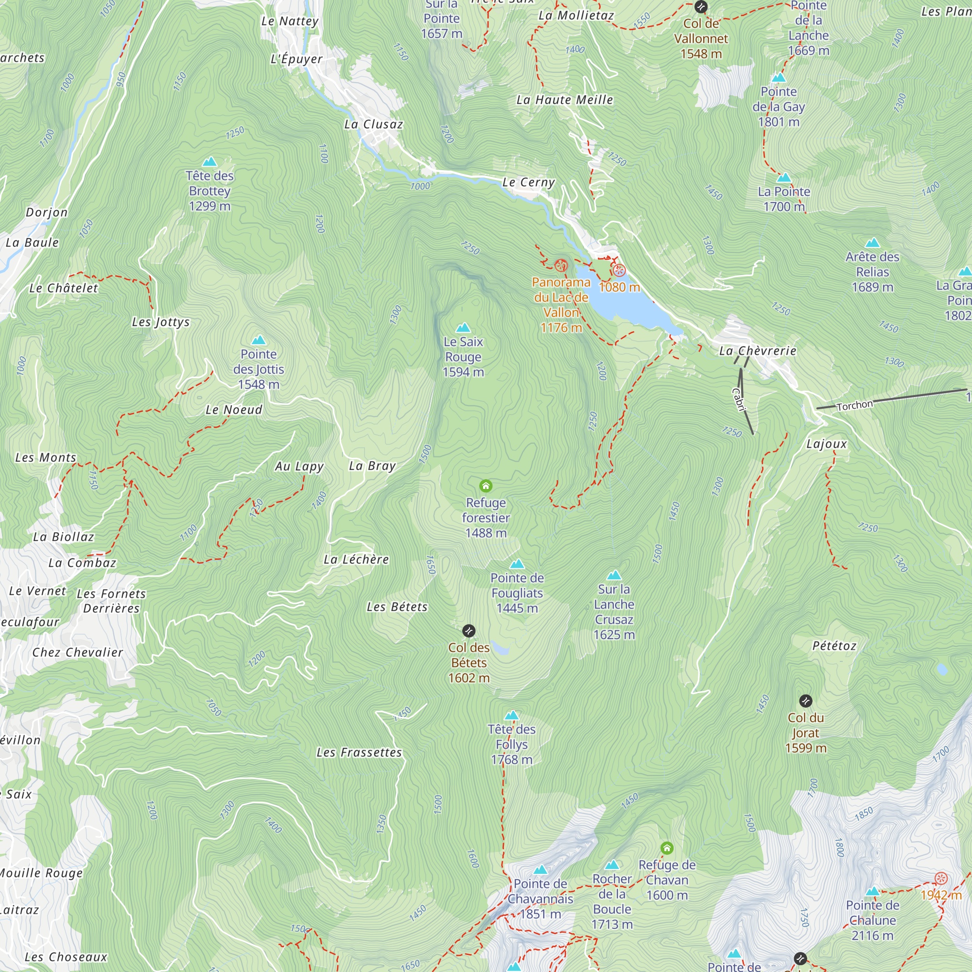 Refuge forestier map