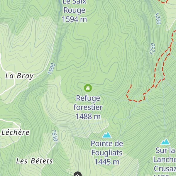Map of Refuge forestier