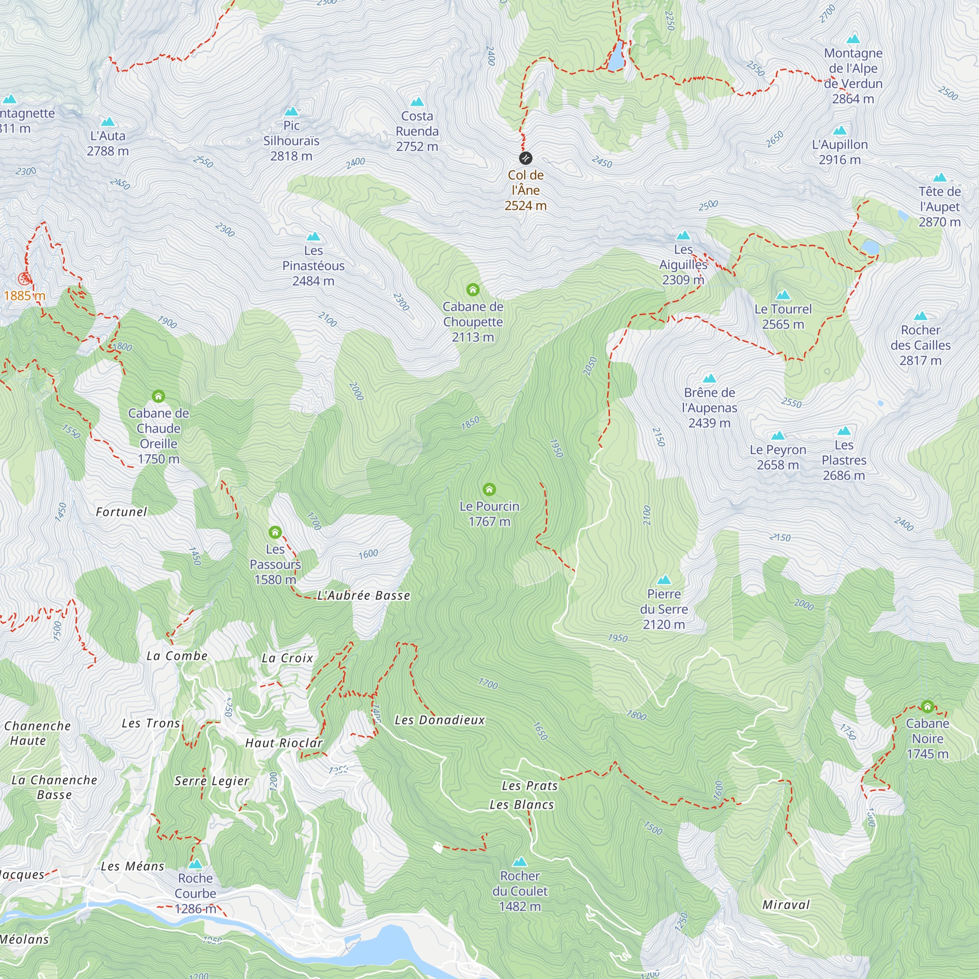 Le Pourcin map