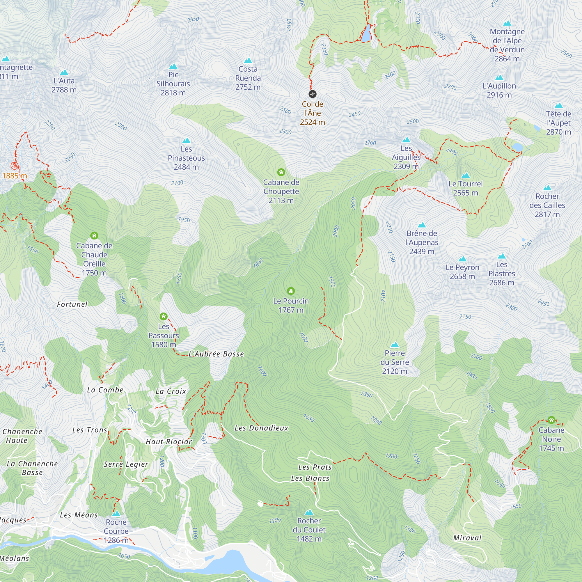 Le Pourcin map