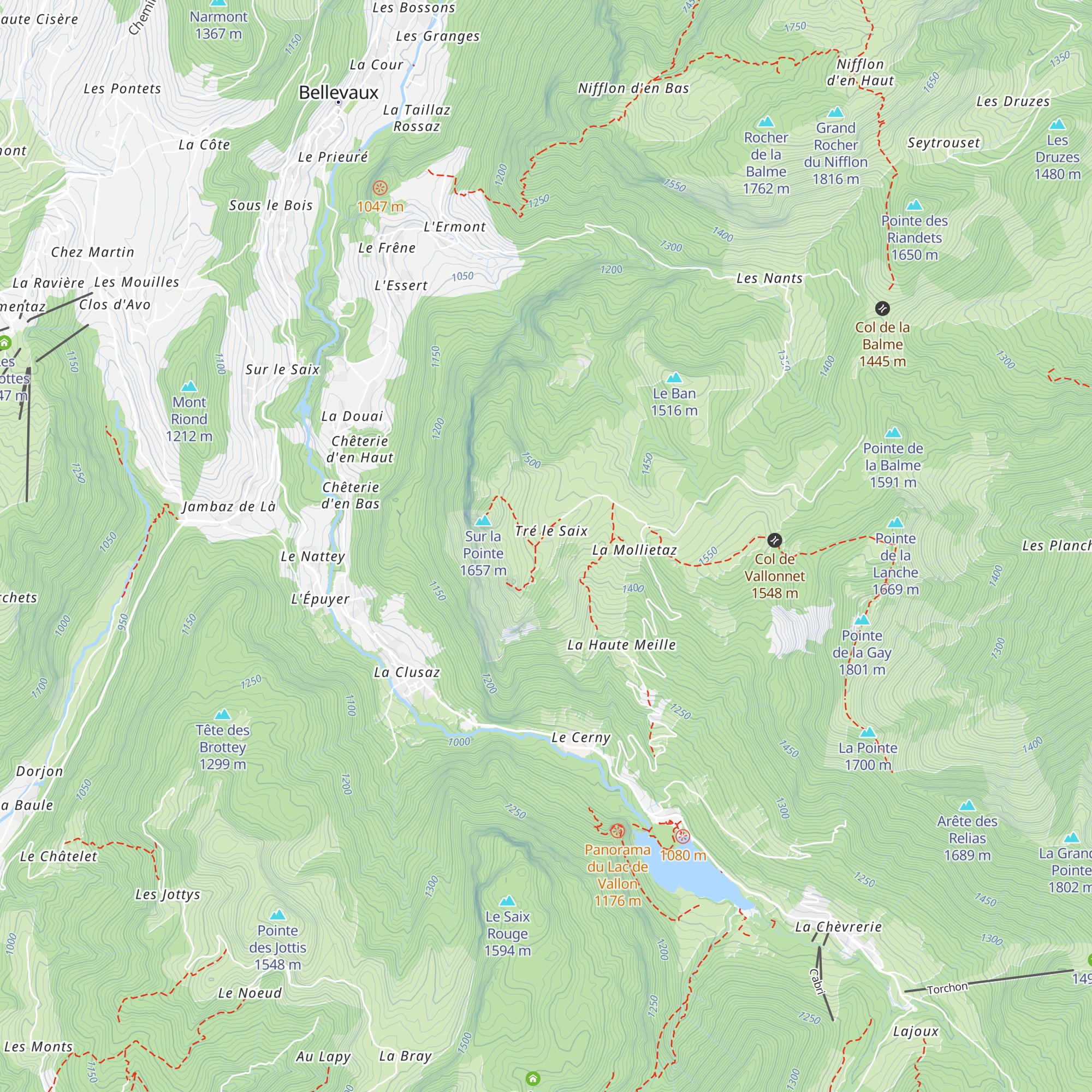 Gîte de montagne de Tré-le-Saix map