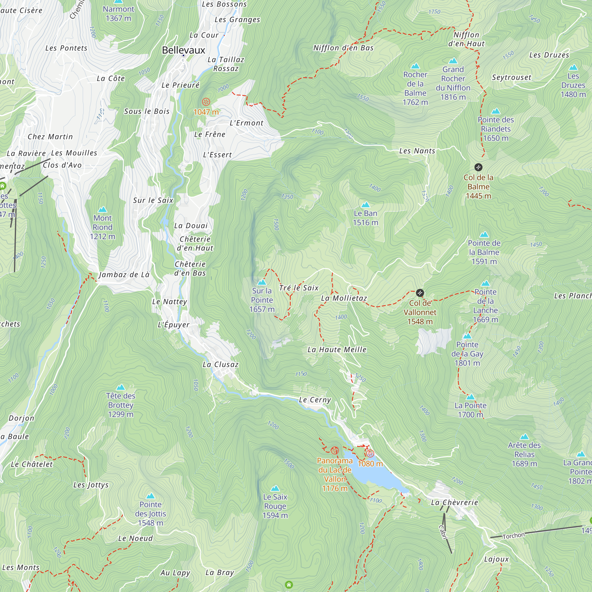 Gîte de montagne de Tré-le-Saix map