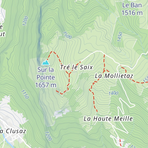 Map of Gîte de montagne de Tré-le-Saix