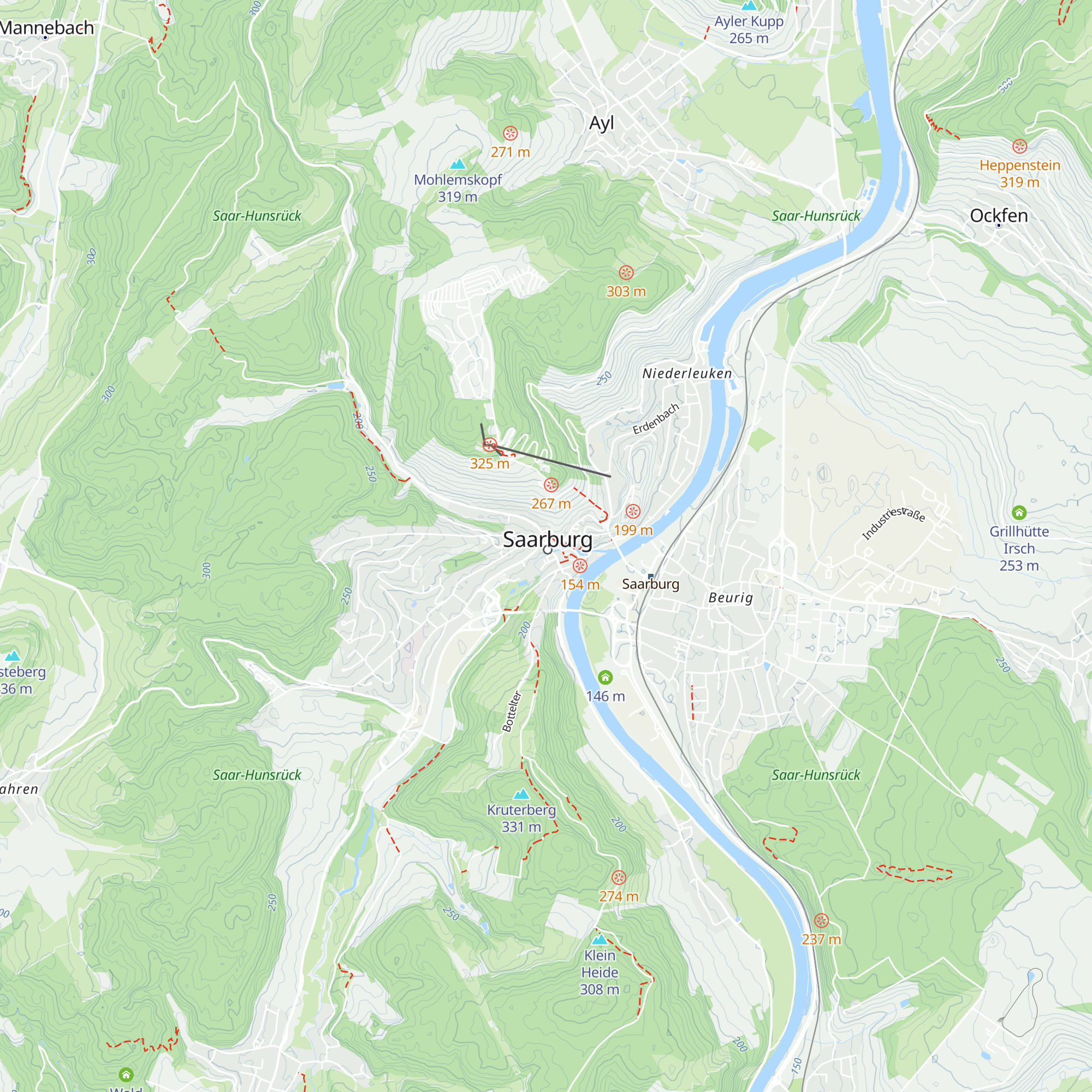 Tourist Information Saarburg map