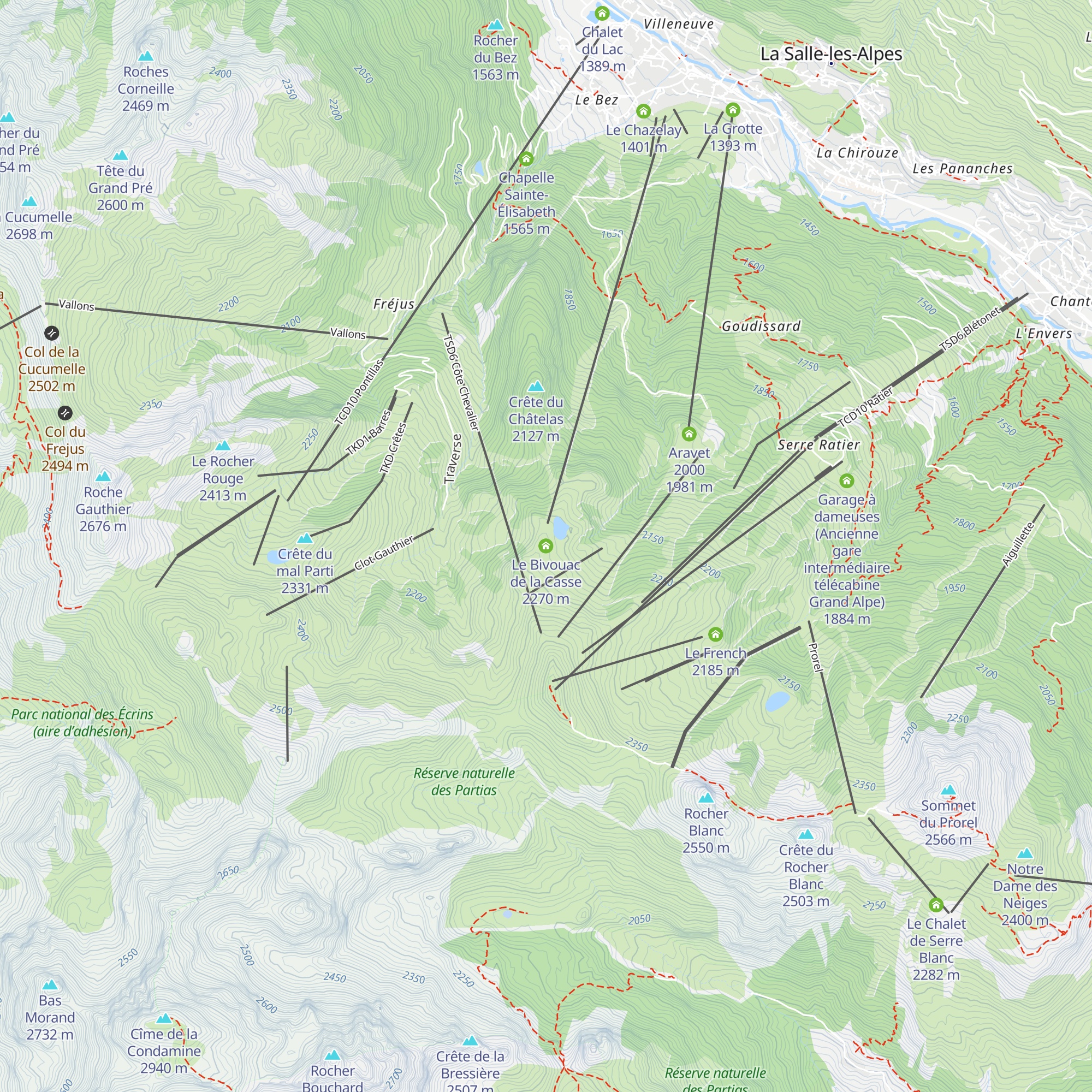 Le Bivouac de la Casse map
