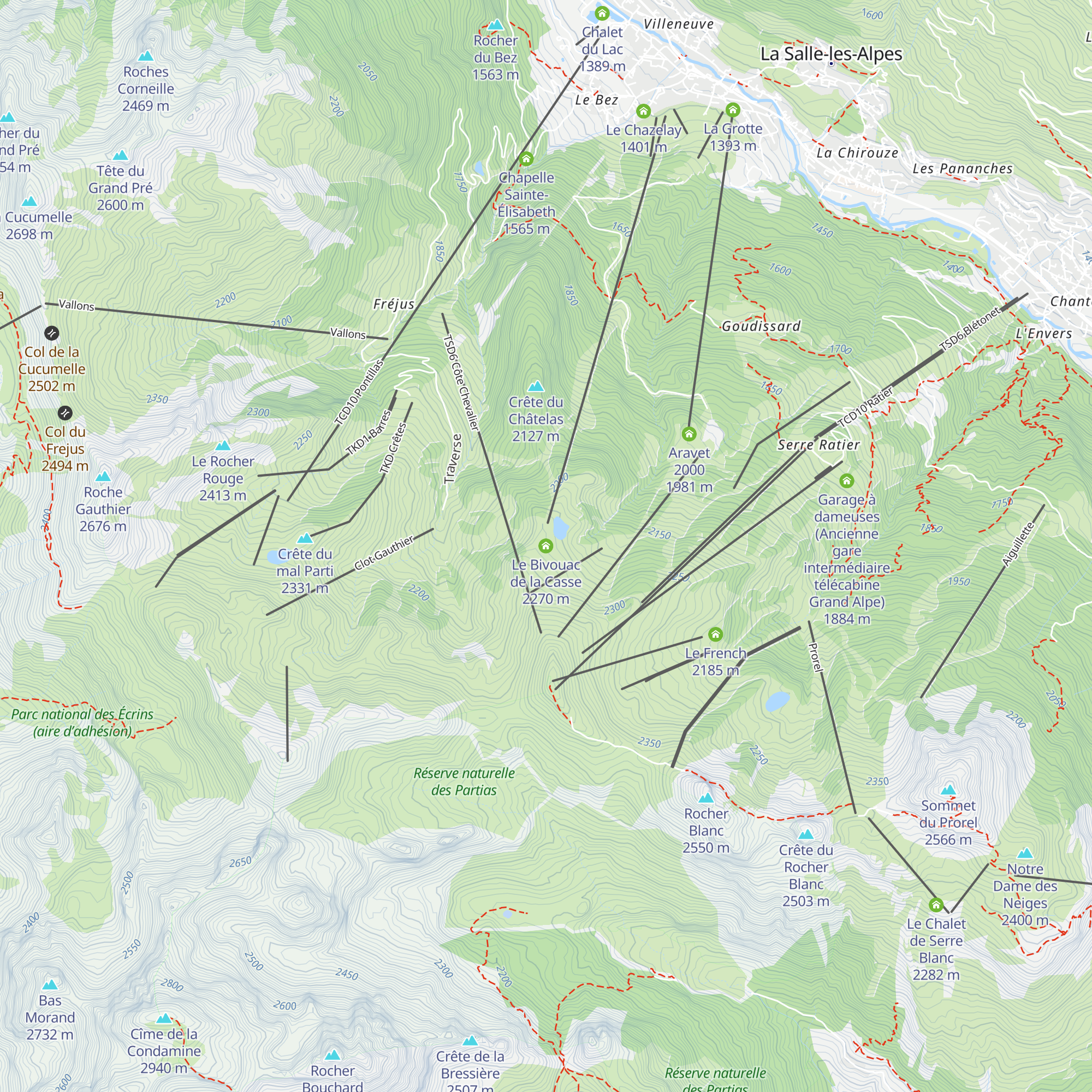 Le Bivouac de la Casse map