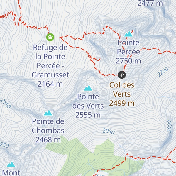 Map of Pointe des Verts
